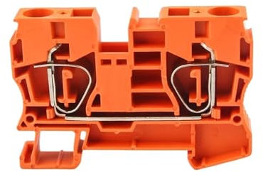 Morsettiere for guida DIN ST-10 Connettori a molla di tipo a trazione Collegamento elettrico Morsettiere senza viti 10 pezzi(ORANGE)