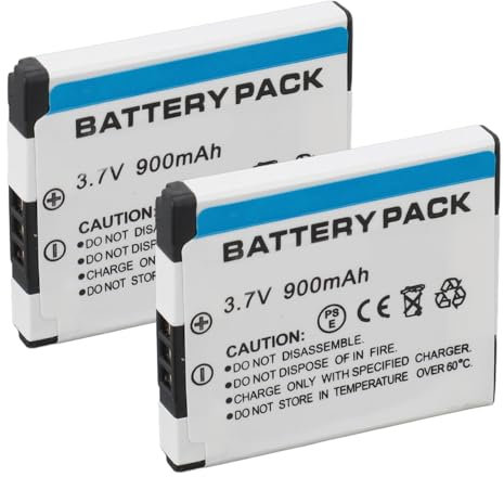 2 Pièces NB 11L Batterie D'Appareil Photo Compatible pour PowerShot A2300 A2500 A2600 A3500 A4000,900mah 3.7V Remplacement de Batterie au Lithium pour Appareil Photo