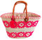 Korbtasche Strandtasche Pink - Shopper, Einkaufskorb, Flechtkorb