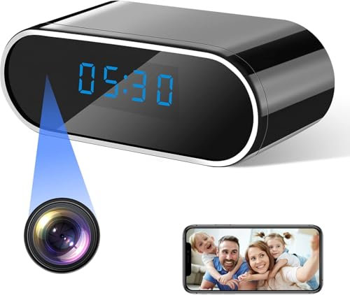 ZGSZ 2.4 & 5G WiFi Cámara Oculta 120° Mini WiFi Cámara Espía HD 1080P Reloj Cámara Oculta Apoyo Visión Nocturna y Detección de Movimiento para el Hogar y la Oficina