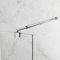 Barra estabilizadora retráctil para ducha, 73 – 123 cm, plata, acero inoxidable, barra estabilizadora para grosor de cristal de 8 – 10 mm, para mampara de ducha
