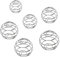 Lot de 6 shakers avec boule, shaker sphérique en acier inoxydable, mélangeur de bouteille, mélangeur de boissons, mixeur de boissons, pour le sport et le fitness (6 tailles)