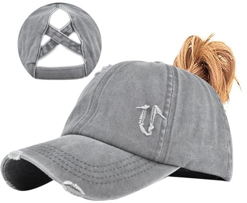 Enwokran Baseballkappe Herren Quirky Bizarre Stickerei Hüte Unisex Hip Hop Trucker Caps Verstellbare Netzrückseite UV-Schutz Sport Reisen Draußen Sonnenschutz Hüte Baseball Cap (Grau)