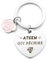 Bluckincle Cadeau Atsem,Cadeau Atsem Maternelle Cadeaux Atsems D'école Fin D'année Cadeaux Porte Clef Atsems Merci Noel