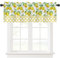 Highdi 1 Stück Kurzgardine Wohnzimmer Küchen, Stangentasche Kurzer Scheibengardinen für Kleine Fenster,Landhausstil Bistrogardine Küche Kurzgardinen (Zitrone,137 * 45cm)