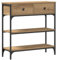 vidaXL Konsolentisch Artisan Eiche 72,5x25x75 cm Holzwerkstoff & Stahl