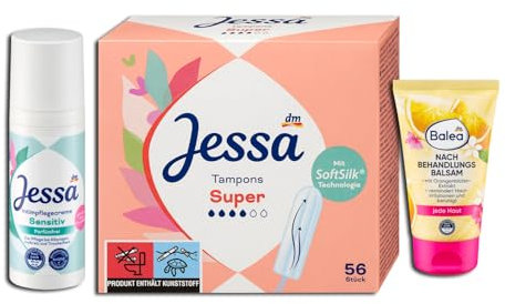 5er Pack: 3 x Tampons Super, 56 x 3 = 168 Stück + Nachbehandlungsbalsam + pflegecreme