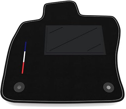 Automatte nur auf der Fahrerseite, 1 Stück, kompatibel mit Skoda Octavia 3 2013-2020 | 1 maßgeschneiderter Teppich, Frankreich-Flagge