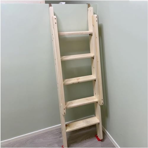 Solid Wood Loft Ladder with Handrails & Wide Steps for Bunk Beds, Dorms, Apartments, and Motor Homes