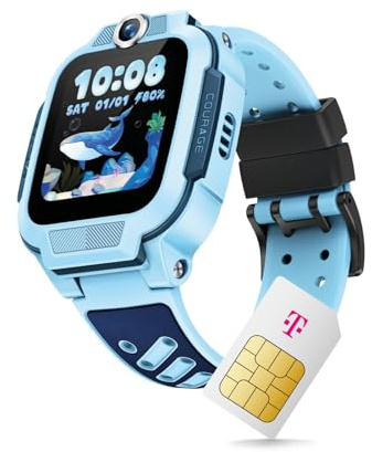 imoo Kids Watch Z3 Smartwatch für Kinder, GPS und Telefonfunktion, Datenschutz & Eltern-App, Lange Akkulaufzeit, SOS, wasserdicht, Telekom SIM-Karte, 30 € Amazon-Gutschein nach Registrierung (blau)