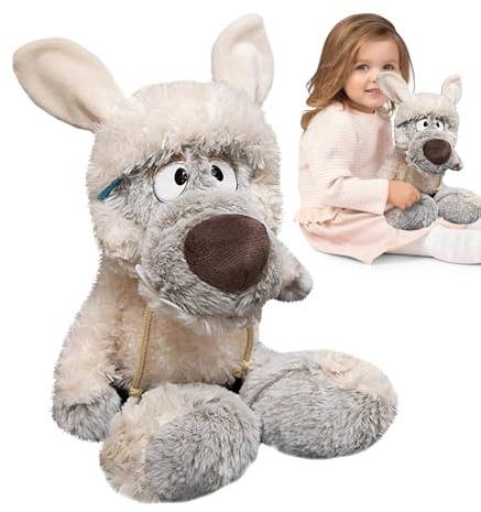Pruojhw Plüschwolf,30 cm Kuscheltier Weiches Kuscheltier Sammelstück Als Wohnzimmer Schlafzimmer Dekoration Für Sofa Und Bett