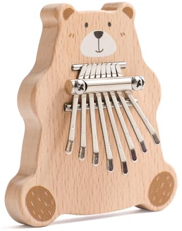 Marimba-Daumenklavier aus Holz, 7 Tasten, Finger-Daumen-Instrument für Kinder, Erwachsene, Anfänger, Geburtstag, Musikgeschenk, Holzfinger