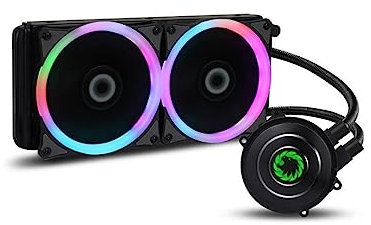 GameMax Iceberg 240mm Water Cooling System with 7 Colour PWM Fan - Black