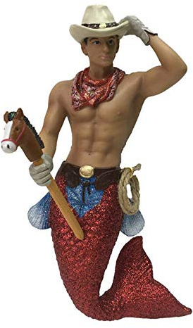 December Diamonds Cow Poke Merman Cowboy Christmas Holiday Ornament