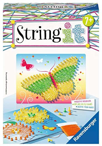 Ravensburger 18034 String it Mini Butterflies - Kreative Fadenbilder mit Schmetterling und Blüten, für Kinder ab 7 Jahren