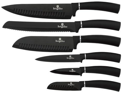 6-tlg Granit Messer-Set von BerlingerHaus Messerset Black Silver Line BH-2383