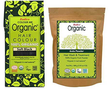 Radico - 100% Organic Amla with Radico Soft Black Hair Color