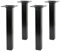 Amig Möbelstützen 4er Set Eckig Ausführung Schwarz 25 x 25mm Höhe 100mm Metallfüße