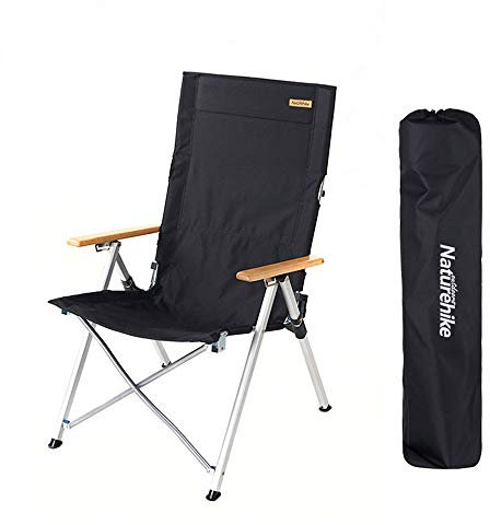 WANGLXFC Tragbar Campingstuhl Faltstuhl Klappbar Campingstühle Ultraleicht Angelstuhl Klappstuhl Moonchair Camping Hocker, für Angeln, Wandern, Picknick Unisex, Black