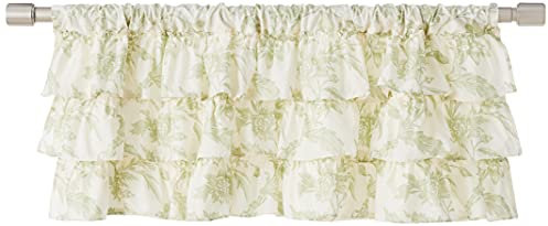 Laura Ashley Home Volant aus Baumwolle, stilvolle und leichte Fensterdekoration für Heimdekoration (Natalie Salbei, 127 x 45,7 cm)