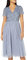 Maya Deluxe Damen Midi-Kleid mit V-Ausschnitt, Verziert Brautjungfernkleid, Dusty Blue, 50