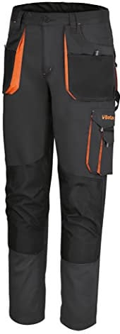 BETA 7860G Taglia XL - Pantaloni da Lavoro Leggeri Easy, in Tessuto T/C, con Tasche Porta Minuteria e Nastro Porta Martello, Grigio