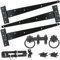 Gate Hinge Kit Fitting Set 16 Hinges Brenton Bolt Ring Latch Wooden Gate Black - HAVEN HERITAGE