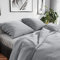 Wolkenfeld Neue Qualität Bettwäsche 155x220 Baumwolle Hellgrau - Atmungsaktiv - 1x Bettbezug 155x220 + 1x Kissenbezug 80x80 - Light Grey