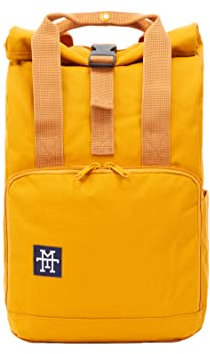 Manufaktur13 M13 Mini Roll-Top Daypack - kleiner Roll Top Rucksack (9L), Kurierrucksack, gepolstert, wasserabweisendes Material, verstellbare Gurte (Mustard)