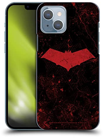 Head Case Designs Offizielle Batman DC Comics Logo Grunge Red Hood Harte Rueckseiten Handyhülle Hülle Huelle kompatibel mit Apple iPhone 14