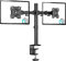 ONKRON Dual Monitor Arm Desk Mount for Two 13-32 Inch Screens, Double Screen Mount up to 8 kg Each - Dual Computer Arm VESA 75x75 & 100x100/Double Monitor Stand Rotation Tilt Swivel D221E-B Black