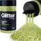 Hemway Premium Glitter Shaker - Olive Green | Microfine Metallic Flake Sequins for Resin & Epoxy Crafts | Craft Supplies for Tumblers, Festival, Hair, Face, Body, Eye & Nail Art | 125 g