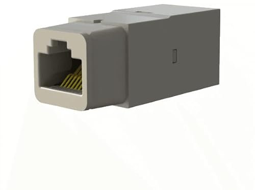 EMOSAFE EN-76HE-S Netzwerkisolator, SnapFit, RJ45, galvanische Trennung, 10 Gbit/s, Class EA, IP40, 2 MOPP, Überspannungsschutz, TVS-Dioden, Grau/Schwarz, Kunststoffgehäuse, A10175