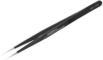 TOWOT Precision Tweezers, Anti-Static Stainless Steel Fine Tip Straight Long Tweezers for Electronics, Crafts, Welding, and Jewelry Making Industrial Tweezers