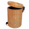 Poubelle en Osier avec Couvercle for Salle de Bain, Poubelle à pédale silencieuse avec Couvercle, Poubelle à Doublure Amovible, Poubelle Ronde en rotin, for Salle de Bain, Salon, Cuisine (Couleur : J