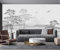 Papier Peint Panoramique 3D Soie Noir et Blanc Nature Foret, 410 X 280 cm Murales Panoramique Arbres Montagne Oiseaux Minimal pour Salon, Adulte Chambre d'enfants, Restaurant Décoration