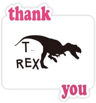 Nombre Dinosaurio Carnívoro Caza Gracias Pegatinas Cita Grateful