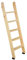 Holzleiter mit glatter Oberfläche, stabile Etagenleiter mit Haken, robuste Dachbodenleiter im Wohnheim für die obere Etage, Einsteck- und Zapfenkonstruktion (Größe: 5 Stufen – 150 cm (59 Zol
