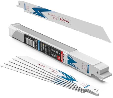 EZARC 25 Hojas de Sierra Alternativa Bimetálicas de Cobalto para Corte de Metales Pesados, Hojas de Sierra Sable de 225mm 14TPI R922PM.