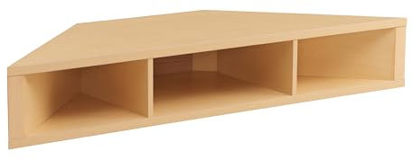 24/7 Shop at Home French 47 inch Modern Floating TV Stand with Storage, Floating Corner Shelf for Wall, Wood Entertainment Center with Shelves for Living Room, Bedroom, Family, Gingko Maple