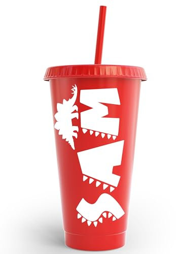 Gobelet personnalisé en plastique pour enfants et adultes Motif dinosaure Steggasaurus 700 ml