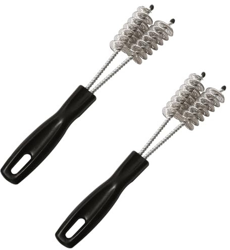 OLAMO 2-Pack Stainless Steel Grill Cleaning Brush, Grill Safe Wire Cleaner, Durable BBQ Cleaning Accessories for Cast Iron or Stainless Steel Grill in Big Green Egg,Kamado Joe,Weber Grill, OL-KLS0102