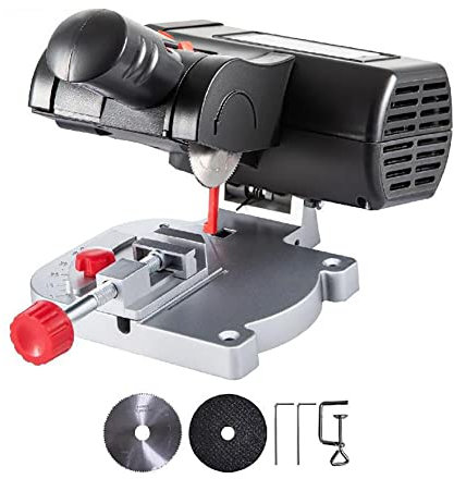 Mini Miter Saw 0-45° Adjustable Electric Table Saw 90W 7800rpm for Wood Copper Aluminum Craft - 50mm/16 Blades of Steel and Resin - 1/2 Cutting Depth - Miter Cut-Off Chop Saw Benchtop