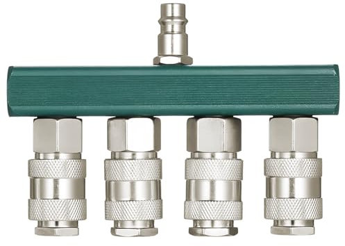 Connettore Rapido A 4 Vie,Splitter Per Tubo Dell'aria A 4 Vie,Distributore Di Aria Compressa,Attacco Rapido A 4 Vie Filettatura Per Un Collegamento Semplice E Rapido Ad Aria Compressa