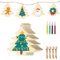 36 Stück Tannenbaumschmuck Holzanhänger Basteln Weihnachten Kinder mit Juteseil & Marker,DIY Weihnachten Deko Holz zum Bemalen Weihnachtsbaumschmuck Bastelset Weihnachtsbasteln Kinder Weihnachtsdeko