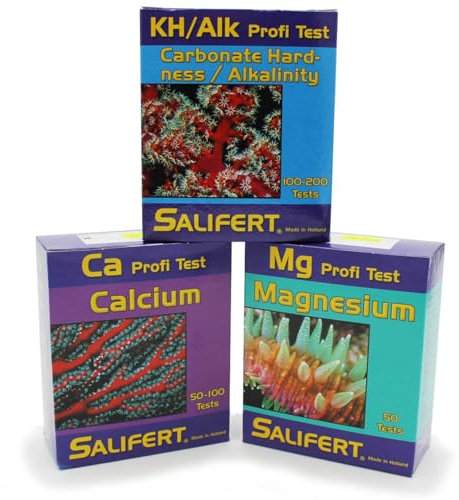 Salifert Triad-Test-Set für Fußball, Magnesium, KH für Meerwasseraquarium, 50 Messungen