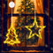 Forhome LED Saugnapf Weihnachten Lichter,Vorhang Licht,Weihnachts Lichterkette,Lichtervorhang Weihnachten Fenster, LED Weihnachtsbeleuchtung Hängende (D)