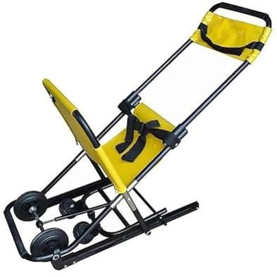 Rollstühle Tragbarer faltbarer Treppenstuhl/Bahre Krankenwagen Feuerwehrmann Evakuierung Medizinischer Aufzug Treppenstuhl mit Schnellverschluss-Schnallen für ältere Menschen, Behinderte (Farbe: