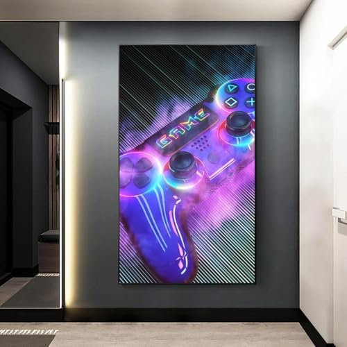 BMGKYAGL Graffiti-Playstation-Arena-Gaming-Poster, Drucke, Gamer-Zimmer, Leinwandgemälde, Wandkunst, Bilder, Dekor, 70 x 120 cm, rahmenlos