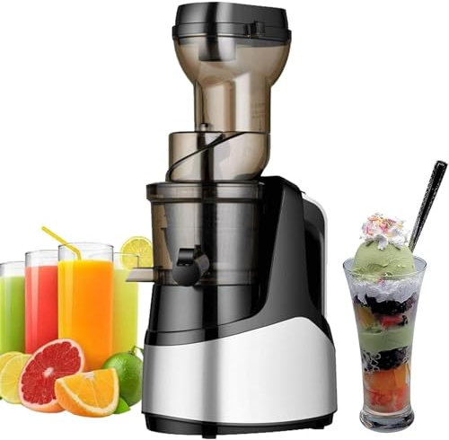 Masticating Juicer Machine 150w - 1000ml Cold Press with Double Filtering, 90% Juice Yield, Centrifugal Juicer, Reverse Function - Easy to Clean - Whole Fruit/Ice Cream - Large Capacity Automatic